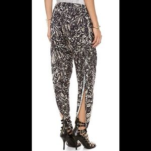 Haute Hippie Harem Pants Size XS— Snake/Animal